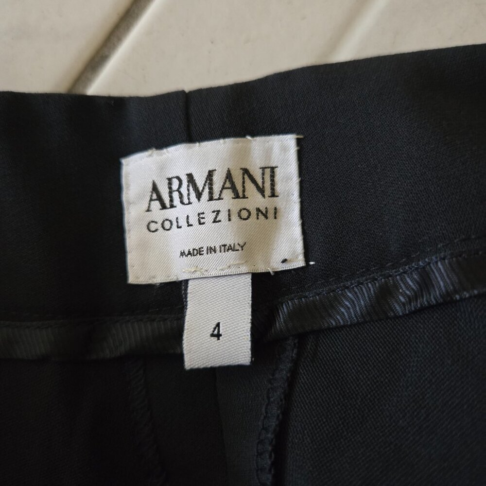 Armani Collezioni Black Dress Pants 4 - Picture 3 of 5